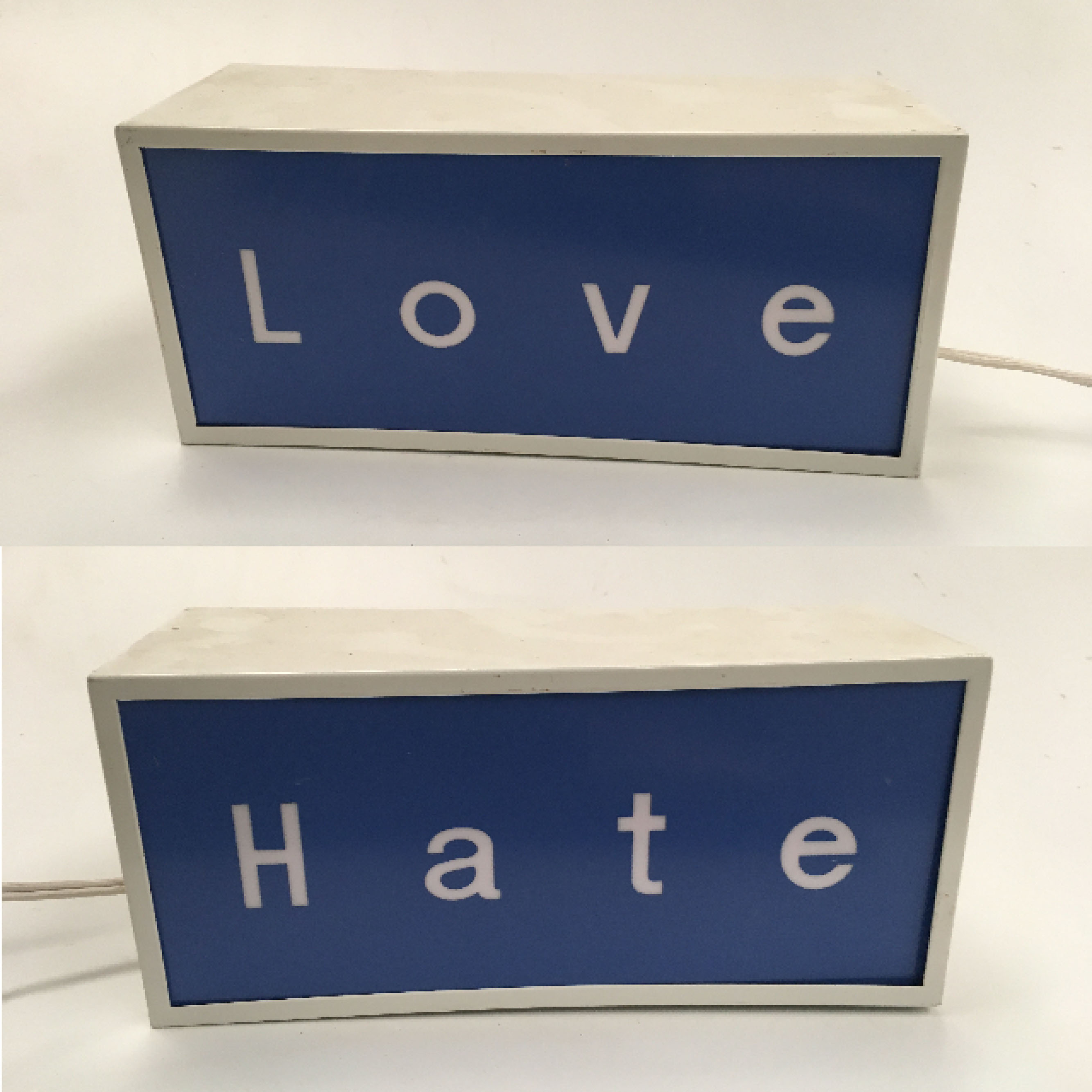 LAMP, Novelty Light - Love Hate Lightbox